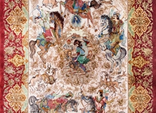 Persian Qum Muhammadi Beige Red